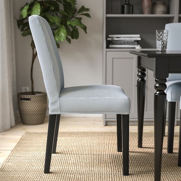 BERGMUND Chair - black/Rommele dark blue/white , - best price from Maltashopper.com 79389979