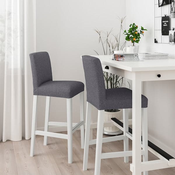 BERGMUND - Bar stool with backrest , 75 cm - best price from Maltashopper.com 89384660