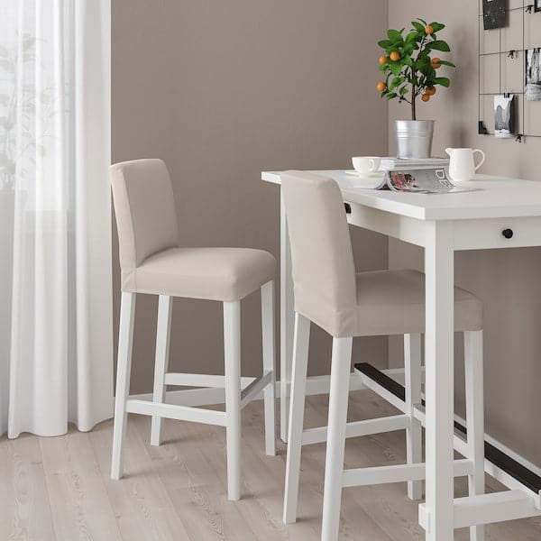 BERGMUND - Bar stool with backrest , 75 cm - best price from Maltashopper.com 69388211