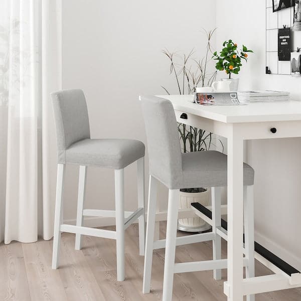 Ikea BERGMUND - Bar Stool with Backrest ,