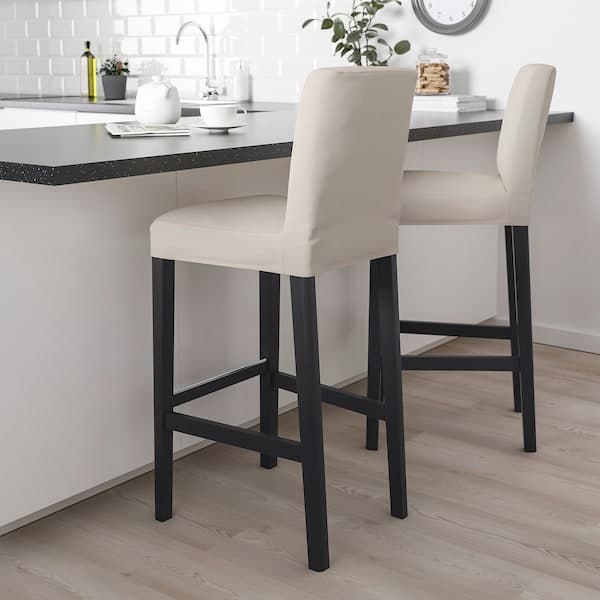 BERGMUND - Bar stool with backrest , 75 cm - best price from Maltashopper.com 49388108