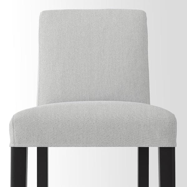 Ikea BERGMUND Bar stool with backrest - black/Light grey orrsta 62 cm , 62 cm