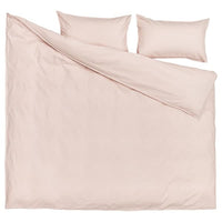 BERGPALM - Duvet cover and 2 pillowcases, light pink/stripe, 240x220/50x80 cm - best price from Maltashopper.com 00500663