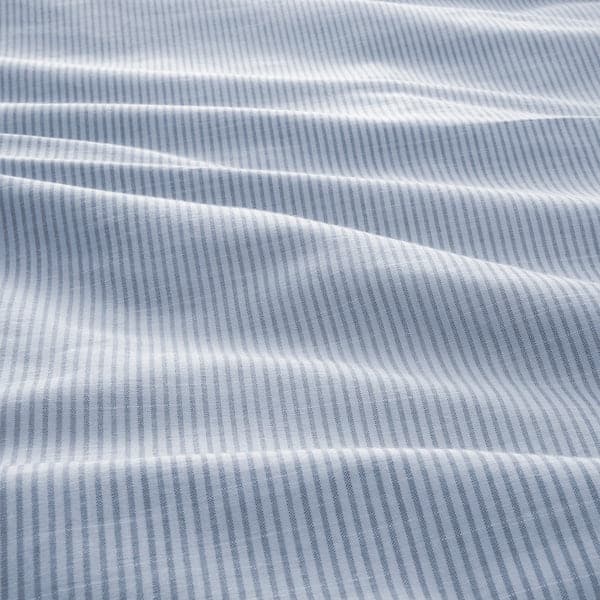 BERGPALM - Duvet cover and pillowcase, blue/striped, 150x200/50x80 cm - best price from Maltashopper.com 50522634