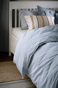 BERGPALM - Duvet cover and pillowcase, blue/striped, 150x200/50x80 cm - Premium Bedding from Ikea - Just €32.99! Shop now at Maltashopper.com