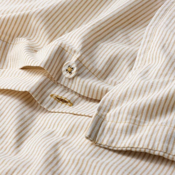 BERGPALM - Duvet cover and pillowcase, yellow/white/striped, 150x200/50x80 cm - best price from Maltashopper.com 50565100