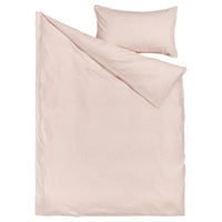 BERGPALM - Duvet cover and pillowcase, light pink/stripe, 150x200/50x80 cm - best price from Maltashopper.com 90500673