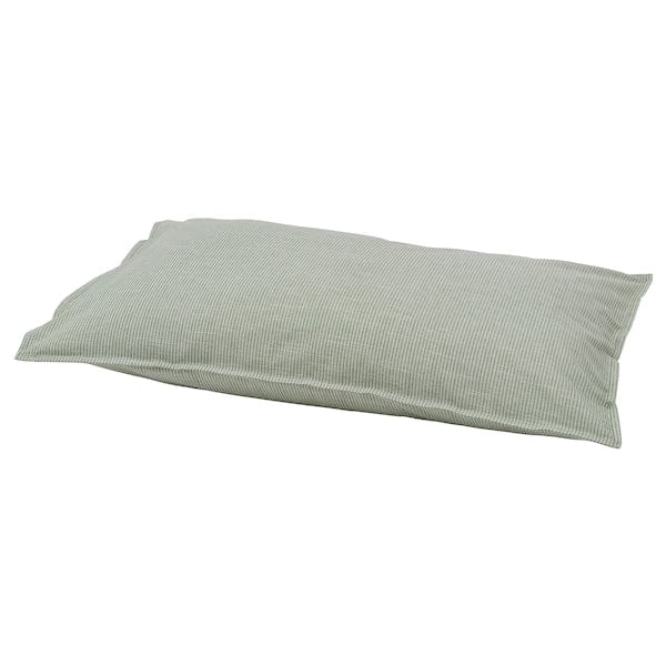 Ikea BERGPALM - Pillowcase, green/striped, 50x80 cm