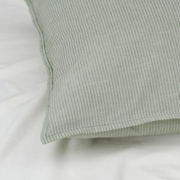 Ikea BERGPALM - Pillowcase, green/striped, 50x80 cm