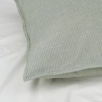 BERGPALM - Pillowcase, green/striped, 50x80 cm