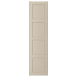 BERGSBO door with hinges, grey-beige, 50x195 cm