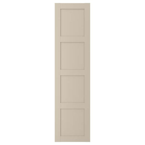 BERGSBO - Door with hinges, grey-beige, 50x195 cm