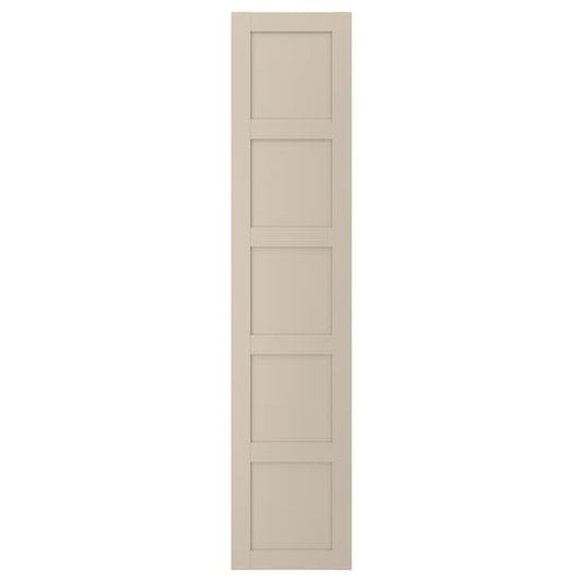 BERGSBO - Door with hinges, beige, 50x229 cm - best price from Maltashopper.com 09436248
