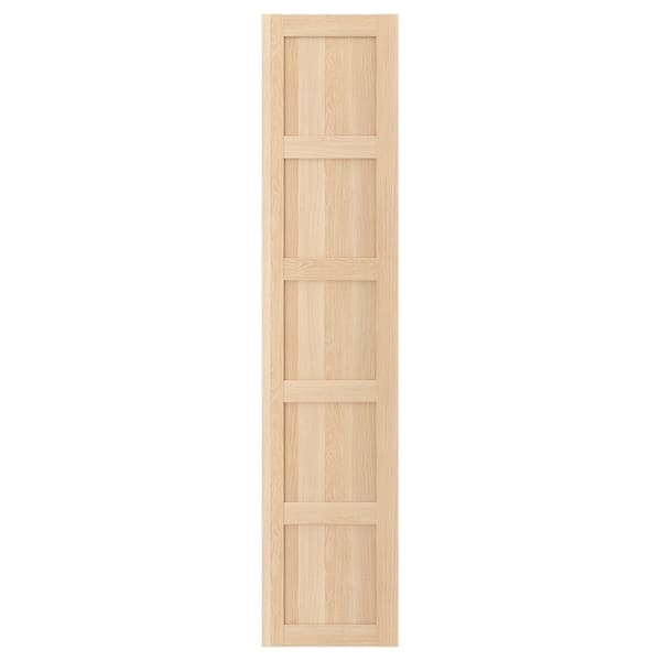 BERGSBO - Door with hinges, white stained oak effect, 50x229 cm - best price from Maltashopper.com 19332151