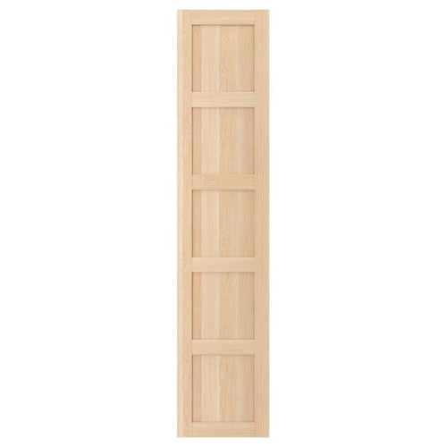 BERGSBO - Door with hinges, white stained oak effect, 50x229 cm