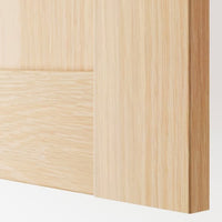 BERGSBO - Door with hinges, white stained oak effect, 50x229 cm - best price from Maltashopper.com 19332151