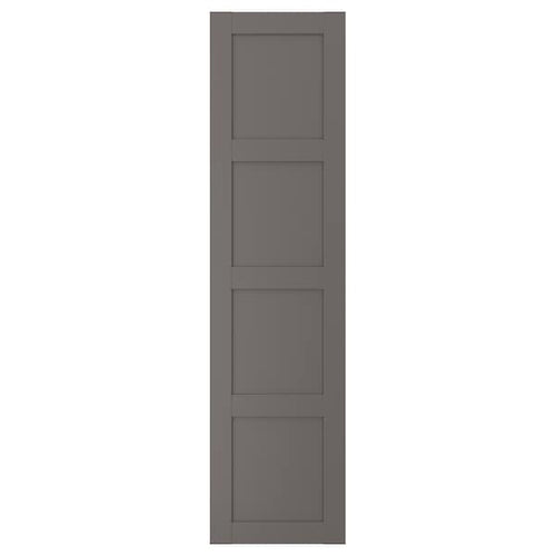 BERGSBO - Door with hinges, dark grey, 50x195 cm