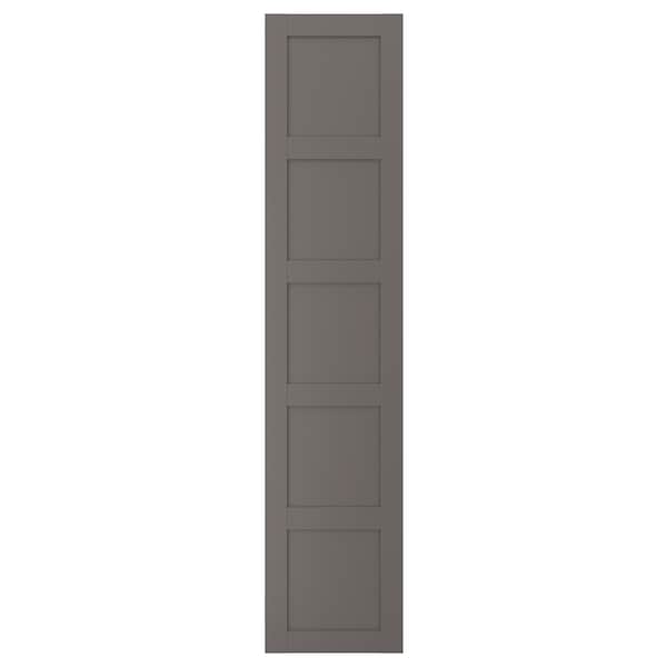 BERGSBO - Door with hinges, dark grey, 50x229 cm - best price from Maltashopper.com 19436243