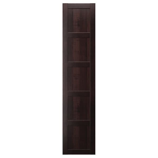 BERGSBO Door with hinges - brown-black 50x229 cm , - best price from Maltashopper.com 49931166