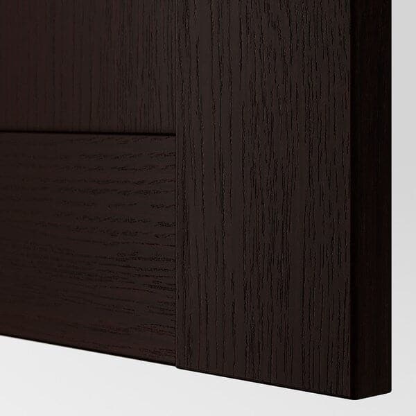 BERGSBO Door with hinges - brown-black 50x229 cm , - best price from Maltashopper.com 49931166