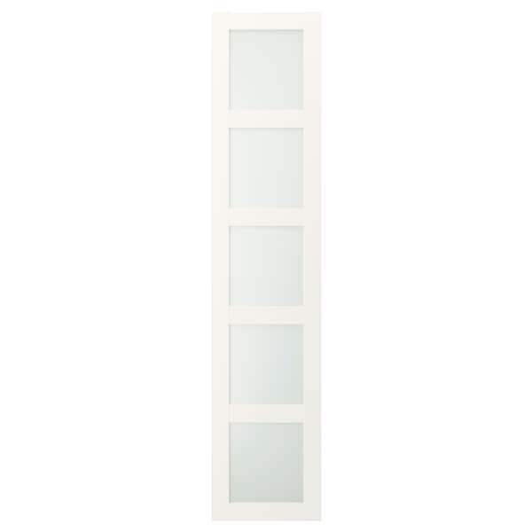Ikea BERGSBO - Door with hinges, frosted glass/white, 50x229 cm