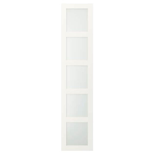 BERGSBO - Door, frosted glass/white, 50x229 cm