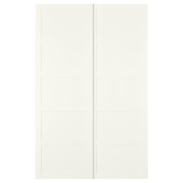 BERGSBO - Pair of sliding doors, white, 150x236 cm , - best price from Maltashopper.com 00525300