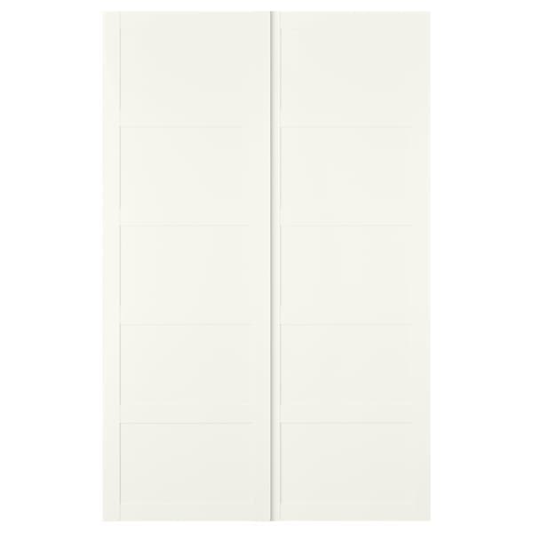 Ikea BERGSBO - Pair of sliding doors, white, 150x236 cm ,