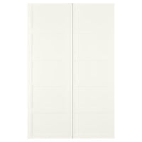 BERGSBO - Pair of sliding doors, white, 150x236 cm , - best price from Maltashopper.com 00525300