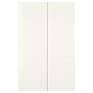 Ikea BERGSBO - Pair of sliding doors, white, 150x236 cm ,