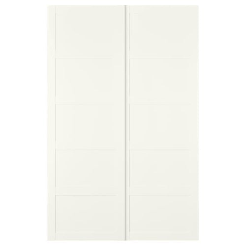 BERGSBO - Pair of sliding doors, white, 150x236 cm ,