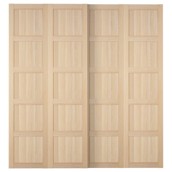BERGSBO - Pair of sliding doors, oak effect with white stain, 200x236 cm - best price from Maltashopper.com 20525304