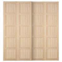 BERGSBO - Pair of sliding doors, oak effect with white stain, 200x236 cm - best price from Maltashopper.com 20525304
