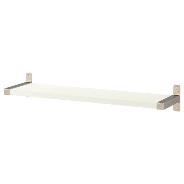 BERGSHULT / GRANHULT - Wall shelf, white/nickel-plated, 80x20 cm