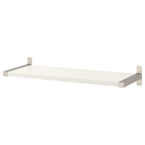 BERGSHULT / GRANHULT - Wall shelf, white/nickel-plated, 80x30 cm