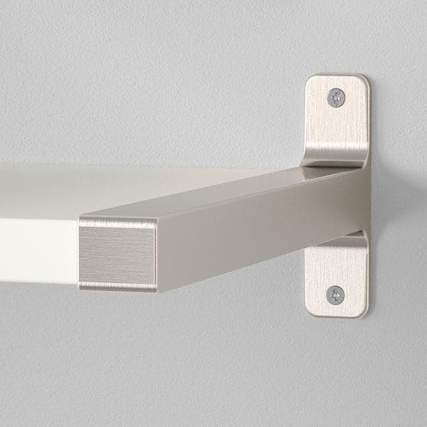 Ikea BERGSHULT / GRANHULT - Wall shelf, white/nickel-plated, 80x30 cm