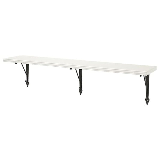 Ikea BERGSHULT / KROKSHULT - Wall shelf, white/anthracite, 120x20 cm