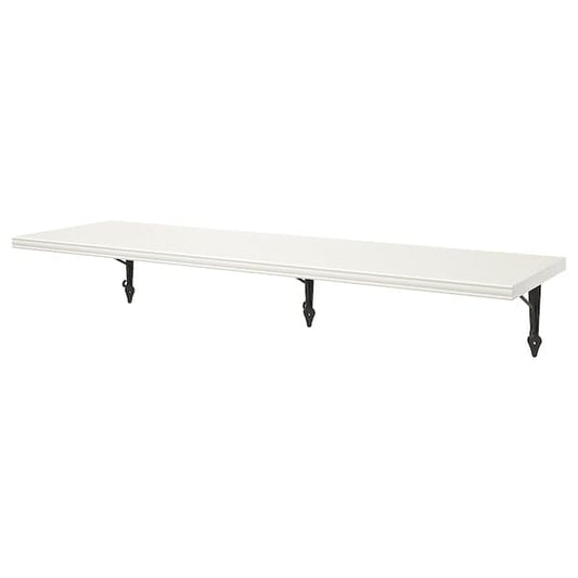 Ikea BERGSHULT / KROKSHULT - Wall shelf, white/anthracite, 120x30 cm
