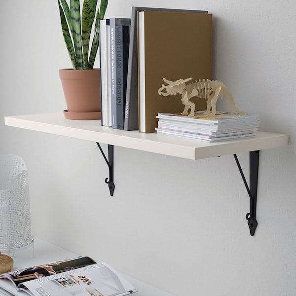 Ikea BERGSHULT / KROKSHULT - Wall shelf, white/anthracite, 80x30 cm