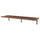 BERGSHULT / KROKSHULT - Shelf and brackets, walnut/anthracite effect, 120x30 cm