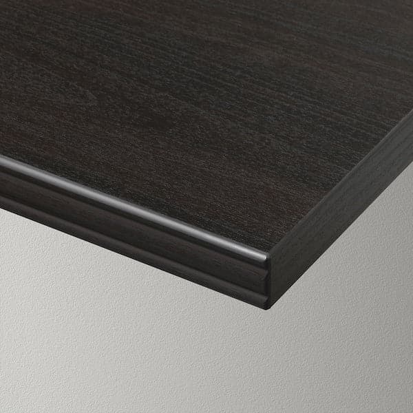 Ikea BERGSHULT / KROKSHULT - Wall shelf, brown-black/anthracite, 120x20 cm