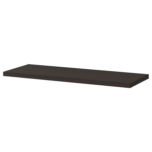 BERGSHULT - Shelf, brown-black, 80x30 cm