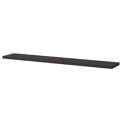 BERGSHULT - Shelf, brown-black, 120x20 cm