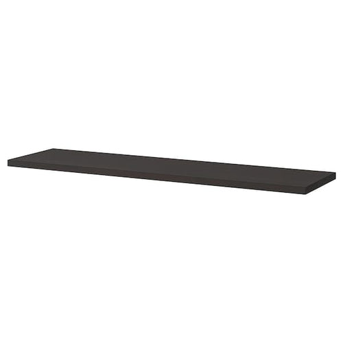 BERGSHULT - Shelf, brown-black, 120x30 cm