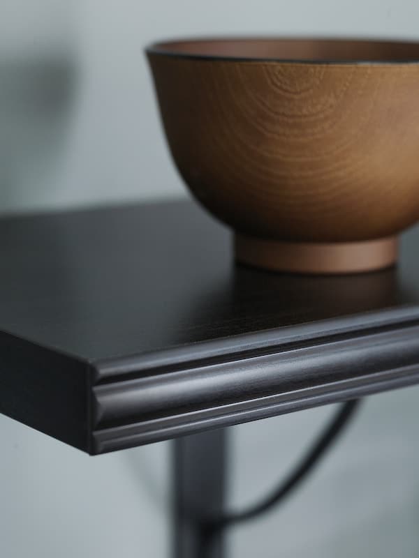 Ikea BERGSHULT - Shelf, brown-black, 120x30 cm
