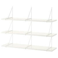 BERGSHULT / PERSHULT - Wall shelf combination, white/white, 120x30 cm - best price from Maltashopper.com 59291158