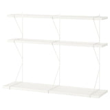 BERGSHULT / PERSHULT wall shelf combination, white/white, 120x30x91 cm
