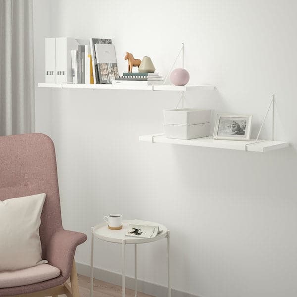 BERGSHULT / PERSHULT - Wall shelf combination, white/white, 120x30 cm - best price from Maltashopper.com 39291183