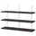 BERGSHULT / PERSHULT - BERGSHULT / PERSHULT Wall shelf combination, brown-black/white, 120x30 cm