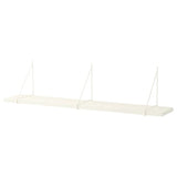 BERGSHULT / PERSHULT wall shelf, white/white, 120x20 cm